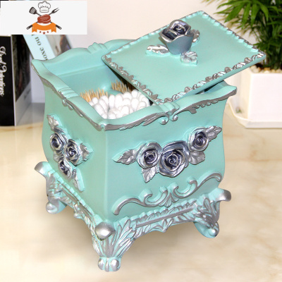 自动牙签盒手压式牙签筒创意便携式简约收纳盒家用棉签盒收纳 敬平 翠绿色 玫瑰天蓝色二合一