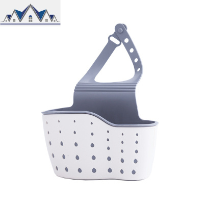 水沥水挂篮挂袋蓝厨房收纳架整理架非橱柜夹缝水龙头置物架 三维工匠