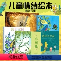 [正版]儿童情感绘本套装5册:小白兔+蟋蟀的琴弦+我的花园+鸟+猎人 教会孩子敬畏生命爱护自然亲子阅读宝宝睡前图画故事