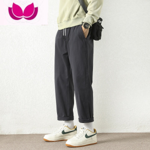 七斓工装裤男士夏季薄款潮流牌宽松直筒裤男生锥形休闲长裤子