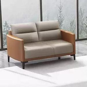 绵冠 简约休闲办公商务接待洽谈西皮沙发 双人位1400*800*850mm