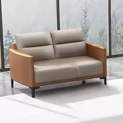 绵冠 简约休闲办公商务接待洽谈西皮沙发 双人位1400*800*850mm