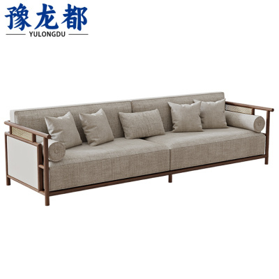 豫龙都 新中式沙发 四人位 张
