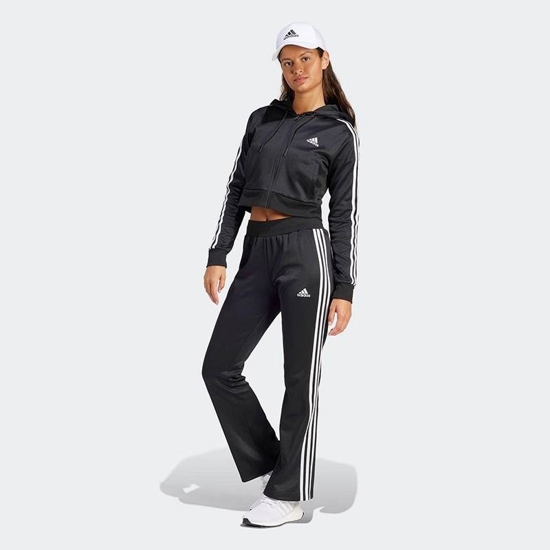 ADIDAS阿迪达斯连帽外套长裤运动套装舒适三条纹女装IN1836 D