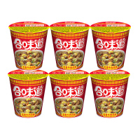 日清 合味道方便面 五香牛肉味 76g/杯 6杯装 杯面速食方便面网红泡面桶面