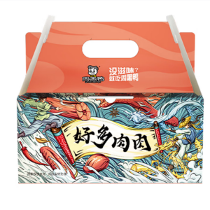 周黑鸭礼盒卤味零食大礼包 好多肉肉500g 甜辣鸭舌鸭脖鸭掌 卤味纯肉礼盒