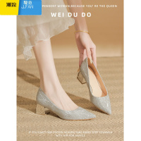 聚范香槟色高跟鞋女粗跟不累脚高级感妈妈配旗袍婚礼婚宴单鞋舒适中跟