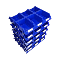 翌嘉YJ4121773 斜口组合式零件盒收纳分类货架型盒箱 蓝色双面30只 600*500*695