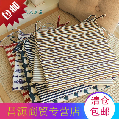 薄款四季办公室椅子电脑椅榻榻米坐垫带绑带防滑透气餐椅椅子垫