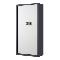 铭威盾指纹电子保密柜钢制密码文件柜档案柜矮柜保密资料柜办公柜通门灰白色:电子密码锁