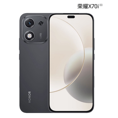 荣耀X70i 绒黑色 12GB+512GB 5G双卡 1.08亿高清影像 天玑7025 Ultra芯 NFC 120Hz智能手机