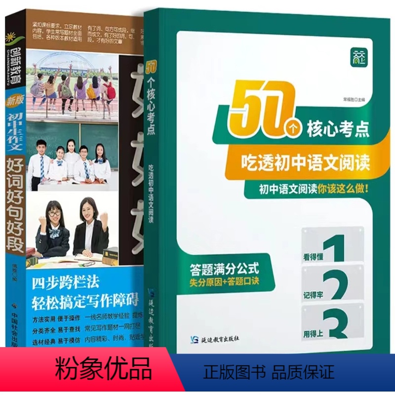50个核心考点+好词好句号段 初中通用 [正版]天天向上 50个核心考点吃透初中语文阅读初理解专项训练书七八九年级上册