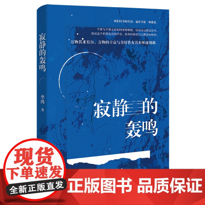寂静的轰鸣 李鸿著 当代文学哲理散文随笔集 花城出版社正版书籍