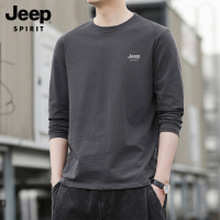 吉普男士长袖t恤2025新款打底衫纯棉上衣服男装卫衣男短袖t恤夏季