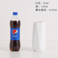 北欧ins陶瓷现代简约创意小花瓶摆件蓝色白色客厅插花干花满天星 三维工匠 菱形花瓶大号:白色