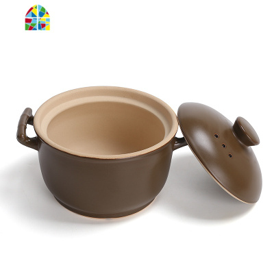 无釉土砂锅明火燃气专用炖锅大小号陶土沙锅炖汤锅家用老式煲汤锅 FENGHOU [全釉]3.5升砂锅(4-5人)