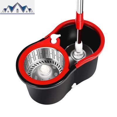 拖把桶旋转拖把自动甩干双驱动加厚家用手压免手洗拖布桶墩布地拖 三维工匠