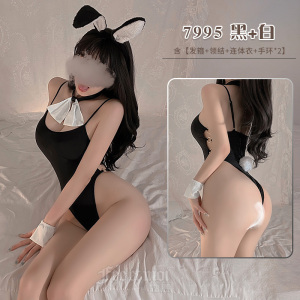 霏慕情趣内衣小胸兔女郎制服套装调情床上睡衣女侧边金属扣兔女郎连体套装女式情趣睡衣7995