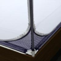 家柏饰(CORATED)坐床蚊帐双人家用三开1.8m床1.5米不锈钢支架儿童防摔加密加厚