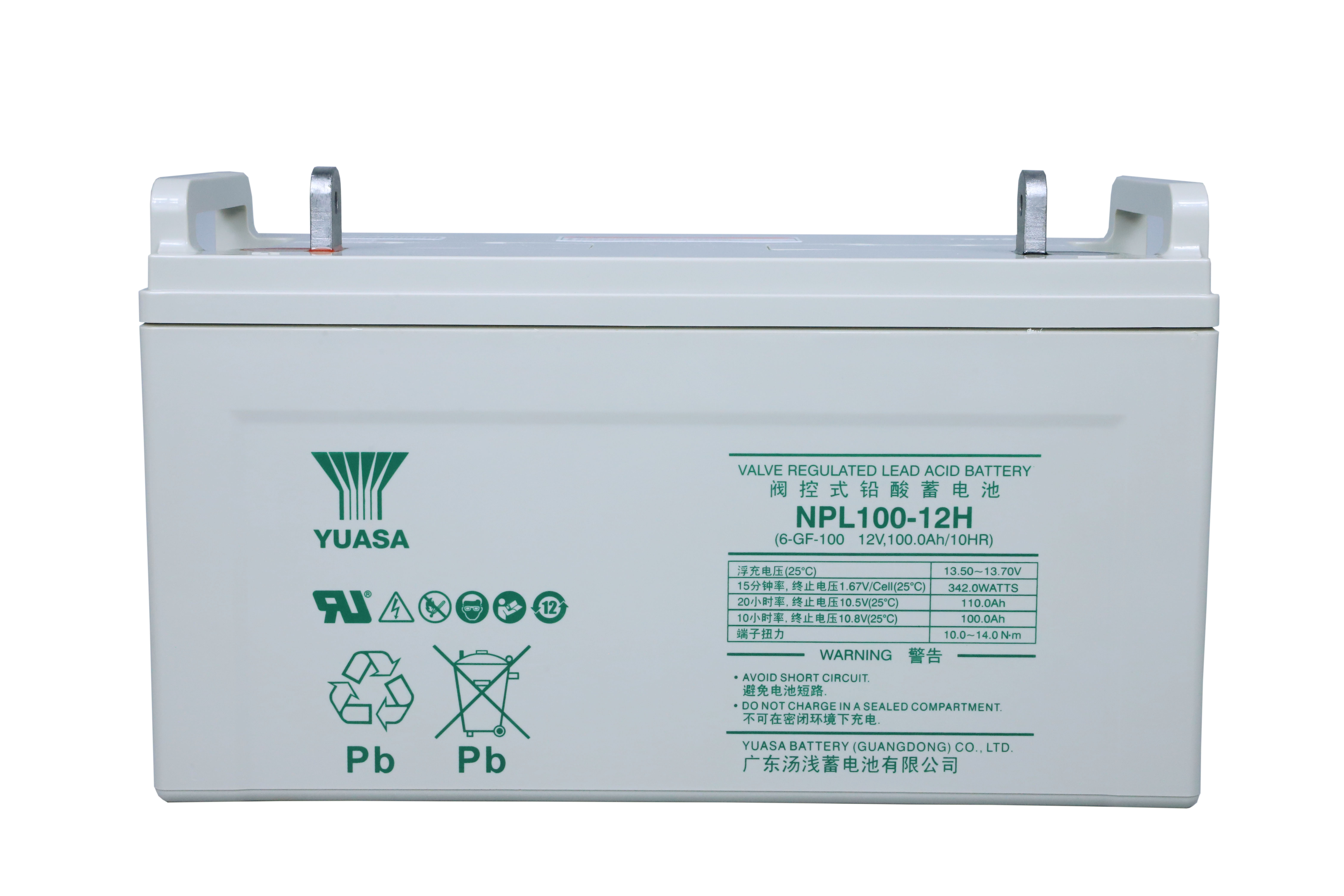 汤浅YUASA 铅酸蓄电池12V100Ah NPL100-12H 个