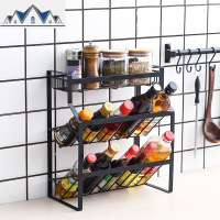 北欧厨房用品油盐酱醋瓶收纳架置物架桌面多功能调味品架子调料盒 三维工匠