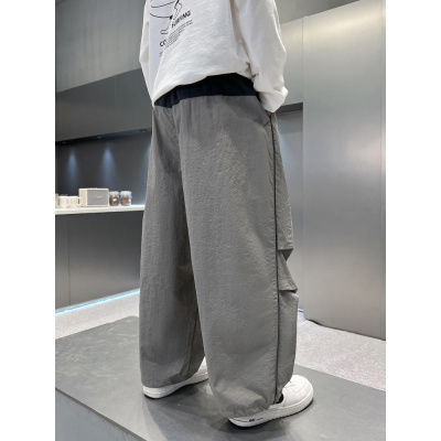 男童夏装裤子2025新款儿童夏季薄款中大童冰丝长裤男孩宽松防蚊裤