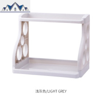 双层厨房置物架调味料收纳架储物架落地塑料刀架调料架调味品架子 三维工匠