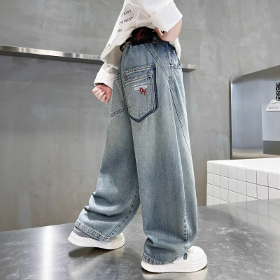 儿童装男童春装裤子2026新款春季长裤中大童春秋款男孩牛仔裤_757