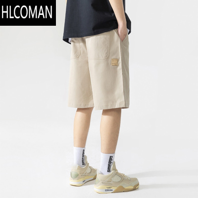 HLCOMAN短裤男薄款美式直筒工装裤子冰丝沙滩裤夏季新款男生运动裤五分裤