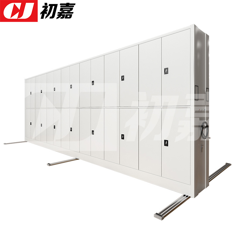 初嘉(CJ)电动密集架移动档案柜钢制轨道密集柜 一列7组