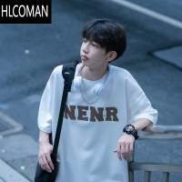 HLCOMAN280g日系短袖t恤男夏季新款潮宽松男生男款半袖体恤上衣