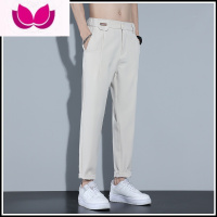 七斓高级感九分小西裤男士宽松直筒夏季薄款弹力长裤垂感休闲裤子男款