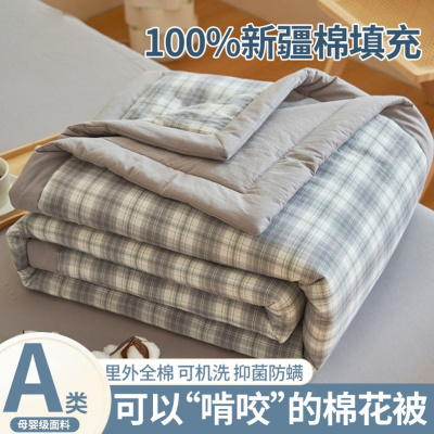 纯棉夏被空调被夏凉被100全棉薄被子新疆棉花棉被单人被芯可机洗