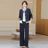 妈妈装秋季套装中老年女装大码宽松运动服跑步服女40-60岁中年装