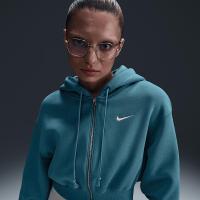 Nike女款宽松连帽抓绒拉链夹克春秋季新款两穿设计时尚运动外套
