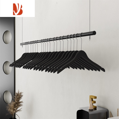 三维工匠服装店展示架男装女装吊顶悬挂衣架不锈钢婚纱架橱窗吊杆黑色