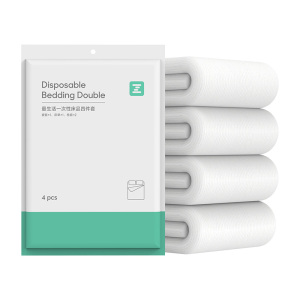 最生活一次性四件套双面加厚免洗隔脏床单被罩枕套酒店床上用品旅行 一次性四件套