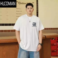 HLCOMAN特大码肥佬短袖t恤男士2025夏季加肥加大胖子300斤宽松半袖潮