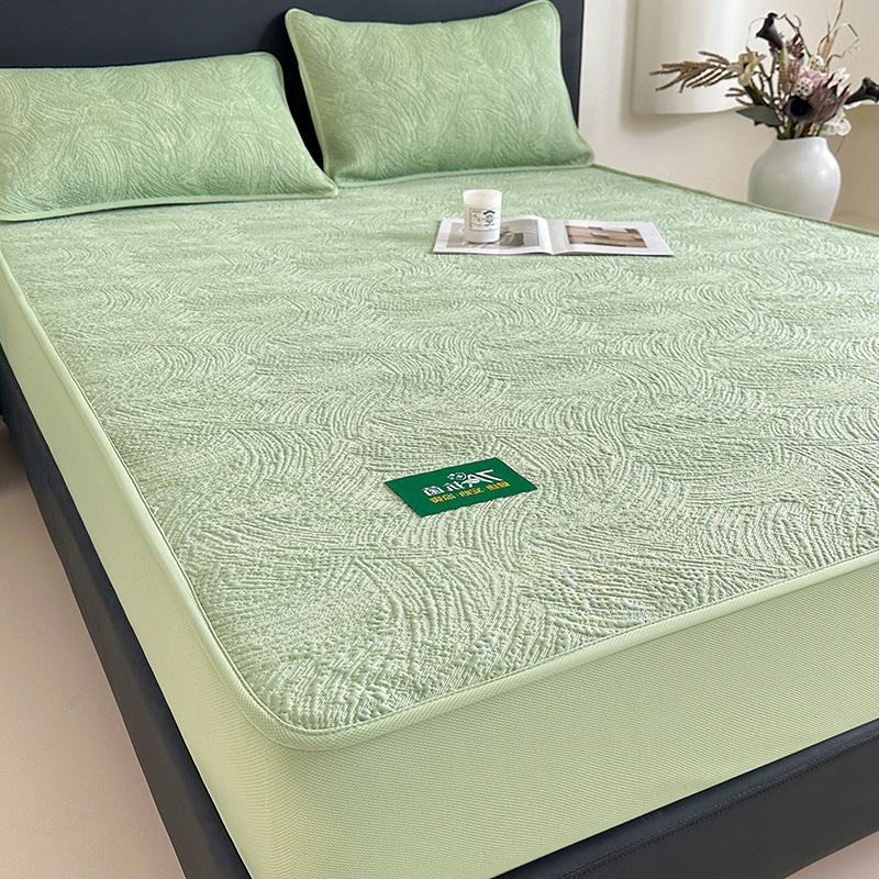 夏季凉感床笠款冰丝凉席三件套2026新款可机洗水洗床垫保护套床罩