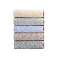 洁玉 铭玉竹棉加厚毛巾110g*2条袋装 DSJ4-035F+2 米色+蓝色