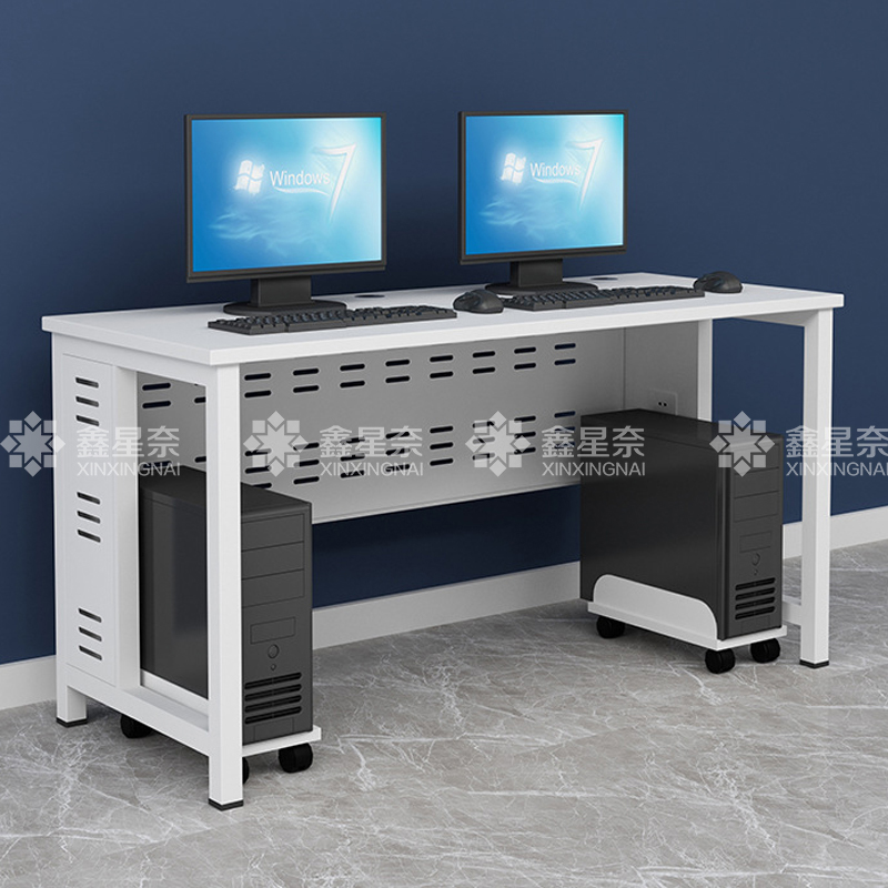 鑫星奈 钢架电脑桌培训桌机房电脑桌学习桌课桌 双人位C款