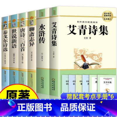 [全6册]九年级上册阅读全集 [正版]艾青诗集原著九年级上册必读课外书青少年版中国现代诗集初中生初三语文阅读老师无删减版
