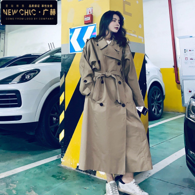 广赫英伦风衣女中长款小个子2021新款韩版宽松休闲气质高端春秋装外套风衣
