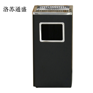 洛苏通盛不锈钢垃圾桶烟蒂柱灭烟桶带烟灰缸室外电梯口立式丽格长方形黑色