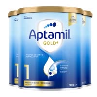 有效期到27年2月-3罐装 | Aptamil 澳洲爱他美 金装版 1段 婴幼儿配方奶粉 0-6个月 900g