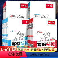 [5册]语文衔接+数学衔接+阅读+口算/计算应用题(人教版)+练字帖 小学一年级 [正版]2024版一本寒假衔接作业+语