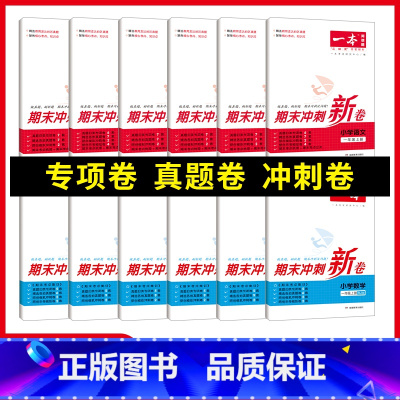 语文 六年级上 [正版]小学语文数学期末冲刺100分上下册RJ版12345年级专项模拟真题冲刺卷人教 期中期末冲刺100