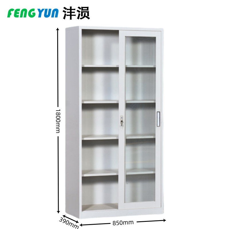 沣涢 玻璃对开柜 铁皮文件柜 通玻 台