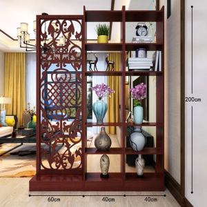 新中式屏风隔断装饰客厅木质简约现代客厅卧室玄关双面可移动座屏