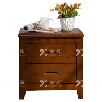 臻远 ZY4030706 床头柜 胡桃色床边收纳储物柜